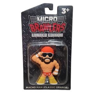 Micro Brawlers Macho Man Randy Savage Classic Orange 3" Figure Brand New